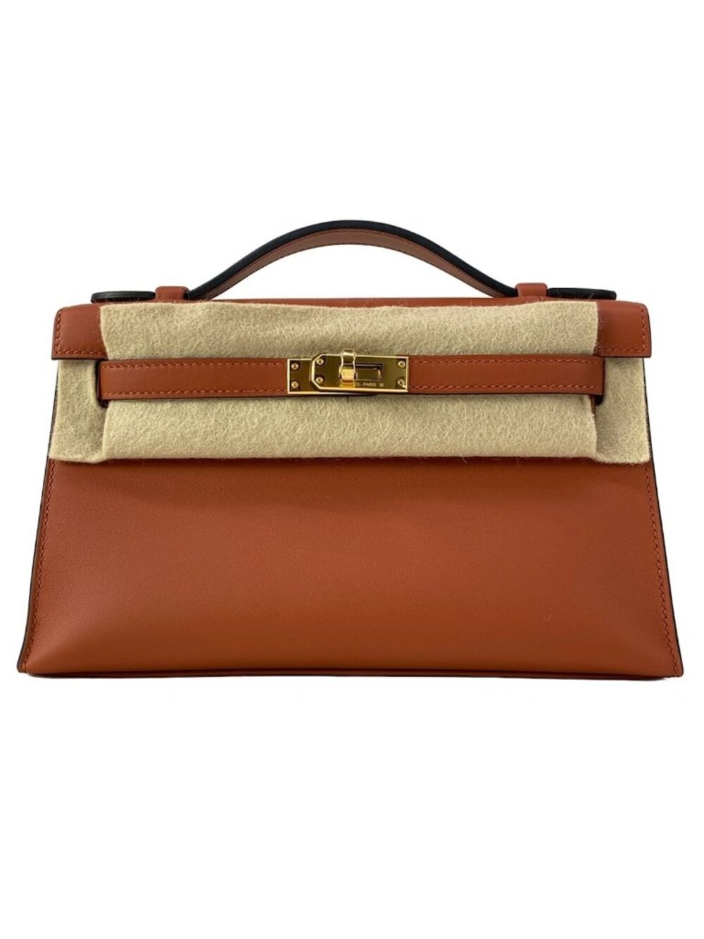 Hermes Handbag Pochette Kelly Cuible Gold